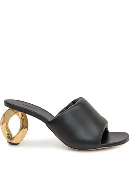 JW Anderson: Чёрные сандалии  Chain