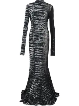 Roberto Cavalli: Платье с принтом зебры 