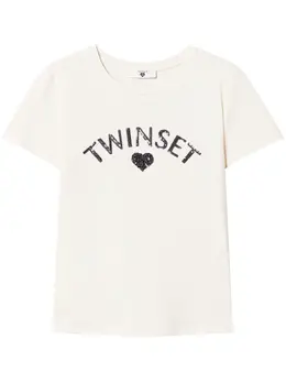 TWINSET: Светлая футболка 