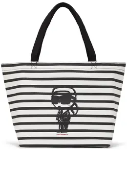 Karl Lagerfeld: Белая сумка-шоппер 