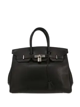 Hermès Pre-Owned: Чёрная сумка-шоппер 