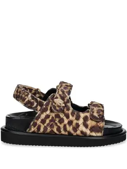 Kurt Geiger London: Коричневые сандалии 