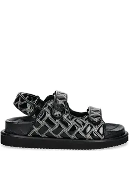 Kurt Geiger London: Чёрные сандалии 