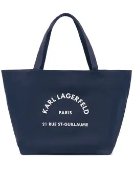 Karl Lagerfeld: Синяя сумка-шоппер  Rue St Guillaume