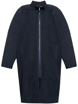 Homme Plissé Issey Miyake: Голубое пальто 