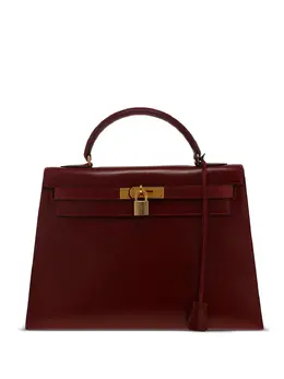 Hermès Pre-Owned: Бордовая сумка-шоппер 