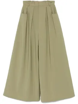 Tibi: Зелёные брюки 