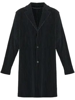 Homme Plissé Issey Miyake: Чёрное пальто 