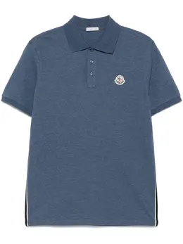 Moncler: Голубое поло 