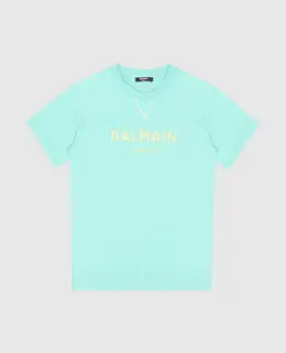 Balmain: Зелёная футболка 