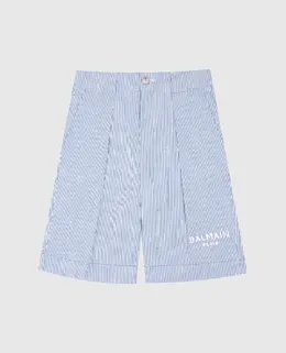 Balmain: Синие шорты 