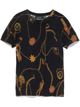Lauren Ralph Lauren: Голубая футболка 
