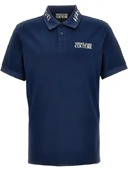 Versace Jeans Couture: Синее поло 