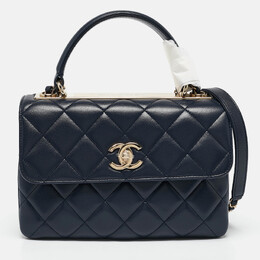 Chanel: Синяя сумка на руку 