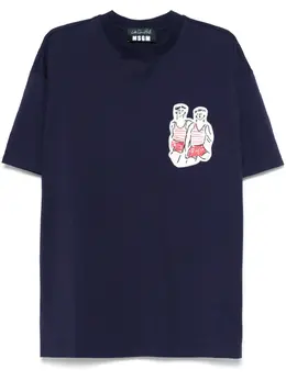 MSGM: Синяя футболка 