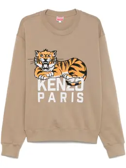 Kenzo: Коричневый свитшот  Tiger