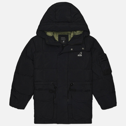 Kangol: Чёрный пуховик 
