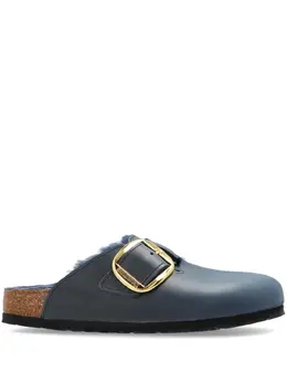 Birkenstock: Голубые сабо  Boston