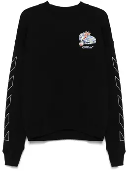 Off-White: Чёрный свитшот 