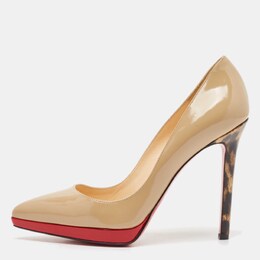Christian Louboutin: Бежевые туфли  Pigalle