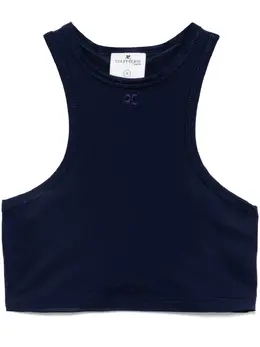 Courrèges: Синий топ 