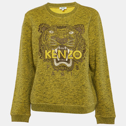 Kenzo: Зелёный свитшот  Tiger