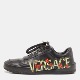 Versace: Чёрные кроссовки 