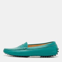Tod's: Зелёные мокасины  Gommino