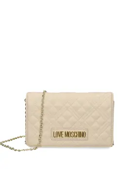 Love Moschino: Бежевая сумка через плечо 