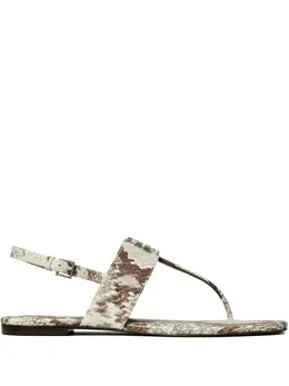 Tory Burch: Бежевые сандалии  Eleanor