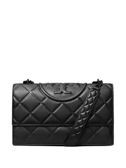 Tory Burch: Чёрная сумка  Fleming