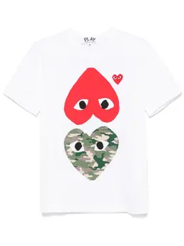 Comme Des Garçons Play: Белая футболка  Heart