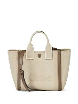 Chloé: Бежевая сумка-шоппер 