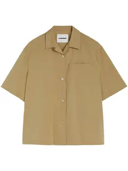 Jil Sander: Коричневая рубашка 