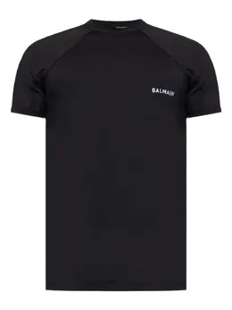 Balmain: Чёрная футболка 
