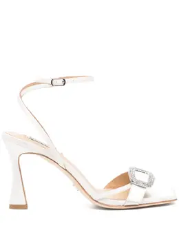 Badgley Mischka: Белые сандалии 