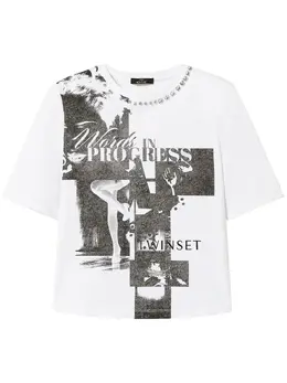 TWINSET: Белая футболка 