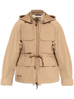 Moncler Grenoble: Бежевая куртка 