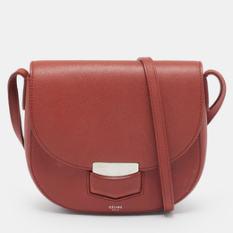 Celine: Коричневая сумка через плечо 