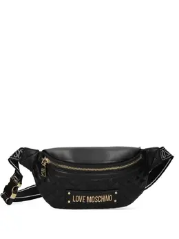 Love Moschino: Чёрная поясная сумка 
