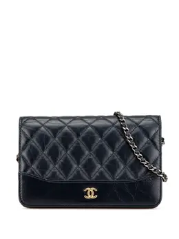 CHANEL Pre-Owned: Чёрный кошелёк 