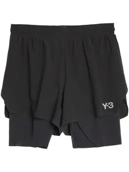 Y-3: Чёрные шорты 