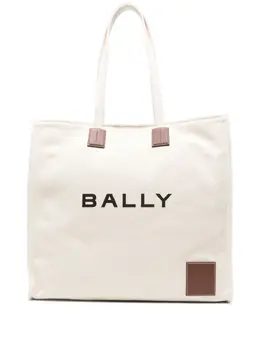 Bally: Светлая сумка-шоппер 