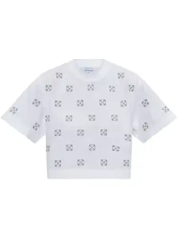 Off-White: Белая футболка 