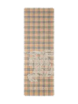 Burberry: Бежевый шарф 