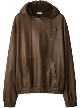Burberry: Кожаная толстовка 