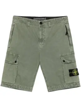 Stone Island: Зелёные шорты  Compass