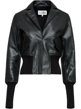 MM6 Maison Margiela: Кожаная куртка 