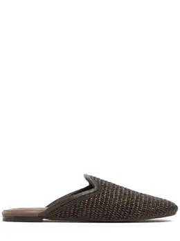 BRUNELLO CUCINELLI: Тёмные лоферы 