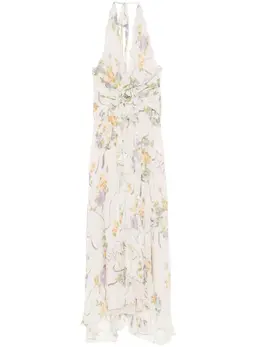 Blumarine: Платье с растительным принтом 